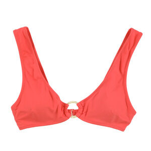 NEW Aerie Bikini Top Women's XS Ring Cutout Swim Top Coral NWT